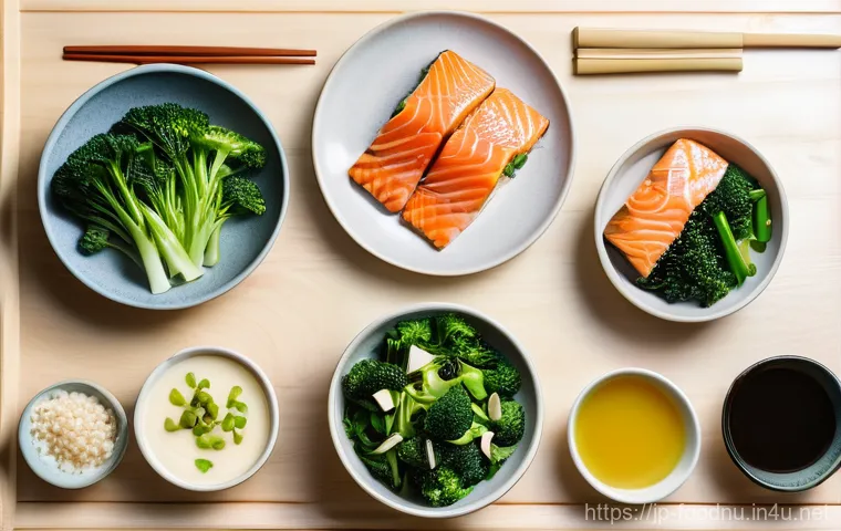 칼슘과 골다공증 예방 - **Prompt:** A vibrant Japanese woman in her late 40s to early 50s, with a warm and energetic smile, ...